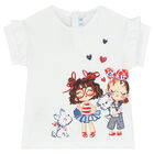 Younger Girls White, Blue & Red Leggings Set, 1, hi-res